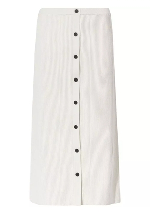 Proenza Schouler White Label ribbed-knit button-front skirt - Neutrals