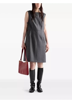 Prada boat-neck ribbon dress - Grey