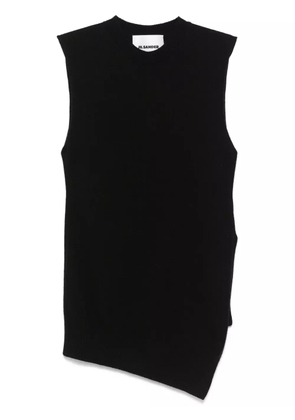 Jil Sander side-slits vest - Black