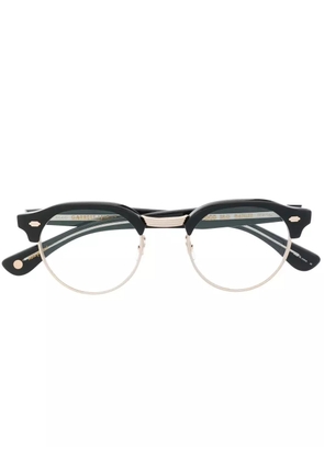 Garrett Leight contrasting-bridge detail glasses - Black
