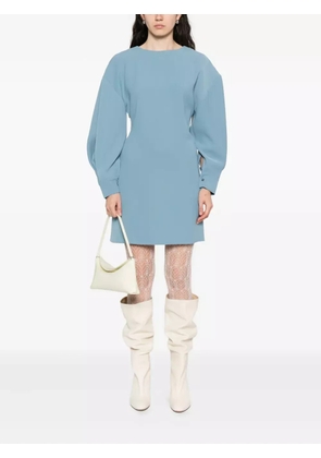 P.A.R.O.S.H. puff-sleeve round-neck dress - Blue