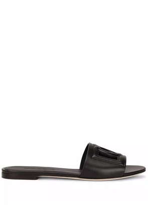 Dolce & Gabbana DG Logo leather sandals - Black