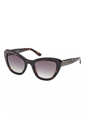 GUESS EYEWEAR geometric-frame sunglasses - Brown