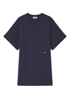 GANNI short-sleeve mini dress - Blue