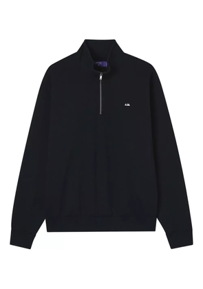 aftermaths half-zip mountain-logo sweatshirt - Black