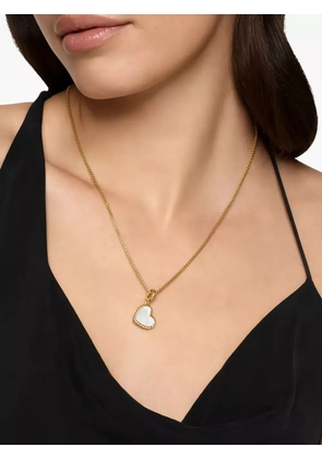 David Yurman 18K yellow gold Cable Heart mother-of-pearl pendant