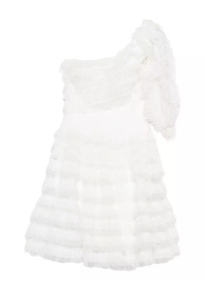 Gemy Maalouf ruffled one-shoulder dress - White