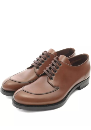 Prada Pre-Owned U-tip leather derby shoes - Brown