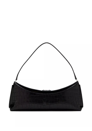 Jacquemus A Clutch Ovalo crocodile-embossed shoulder bag - Black