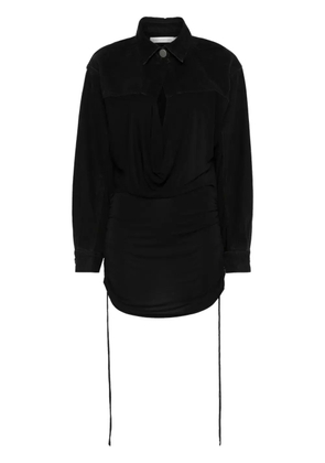 Christopher Esber Sevilla denim wrap dress - Black