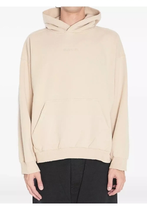 Balenciaga embroidered-logo fleece hoodie - Neutrals