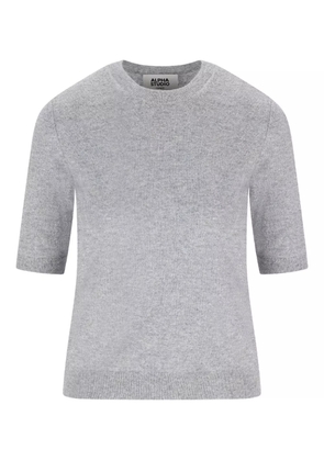ALPHA STUDIO short-sleeve cashmere sweater - Grey