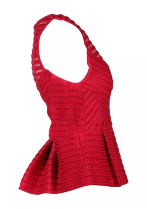 Maje sleeveless peplum top - Red