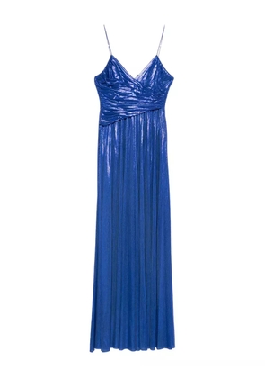 Retrofete metallic-effect maxi dress - Blue