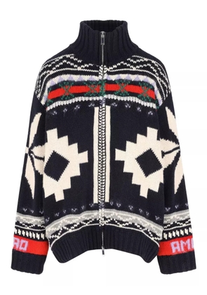 Giada Benincasa fairisle-pattern zip-fastening cardigan - Blue