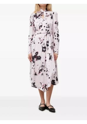 Bruuns Bazaar bow-neck floral midi dress - Pink