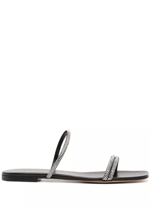 Gianvito Rossi Cannes leather slip-on sandals - Black