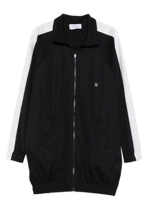 Giuseppe Di Morabito mesh-panel zip-up mini dress - Black