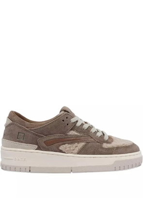 D.A.T.E. Torneo Teddy suede-leather sneakers - Brown