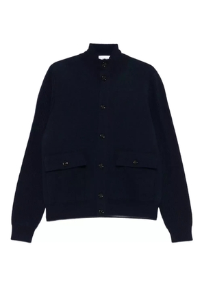Lardini ribbed-panel button cardigan - Blue