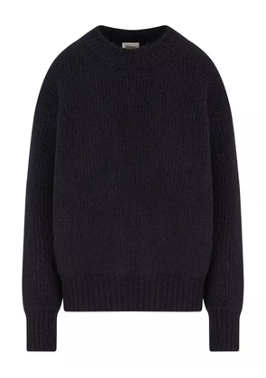 Saint Laurent ribbed crew-neck sweater - Blue