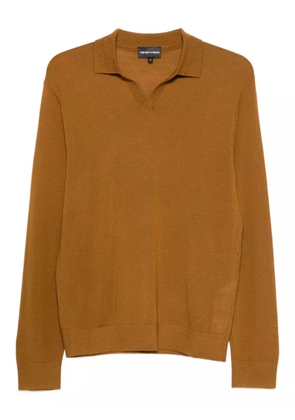Emporio Armani polo-neck long-sleeve sweater - Orange