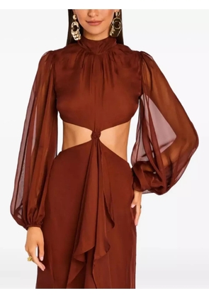 Retrofete Rosalinda cut-out ruffled dress - Red