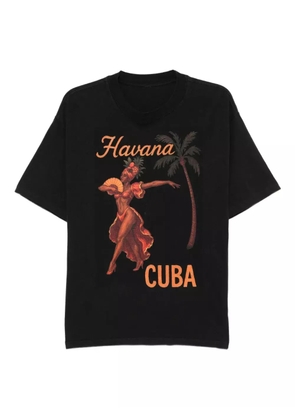 Melt graphic-print cotton T-shirt - Black