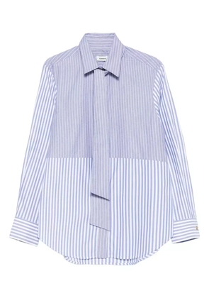 SANDRO striped tie-neck shirt - Blue