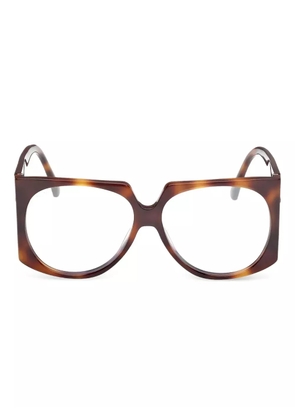 Max Mara Eyewear geometric-framed glasses - Brown