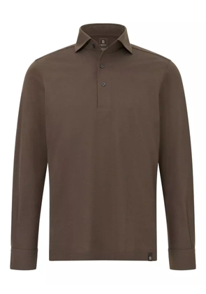 Boggi Milano long-sleeved polo shirt - Brown