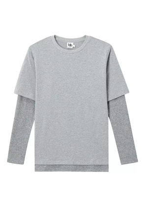b+ab layered cotton T-shirt - Grey