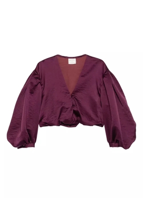 Forte Forte balloon-sleeve V-neck top - Red