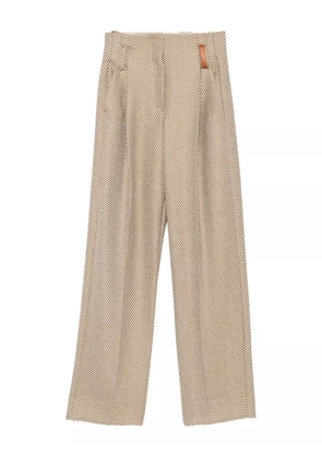 Forte Forte herringbone pleated trousers - Neutrals