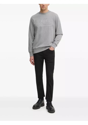 Gant logo-embroidered crew-neck sweatshirt - Grey