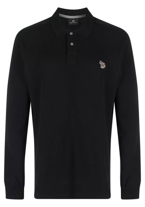 PS Paul Smith logo-patch zebra polo shirt - Black