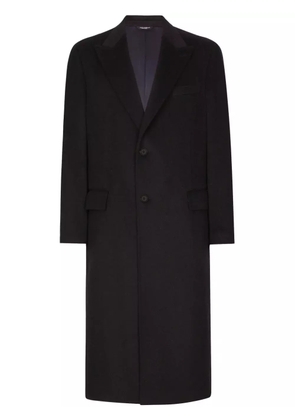 Dolce & Gabbana single-breasted cashmere coat - Blue