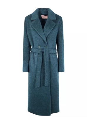 TWINSET belted double-breasted coat - Green