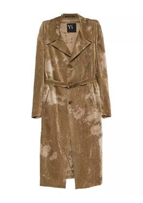 Y's discharge-printed coat - Neutrals
