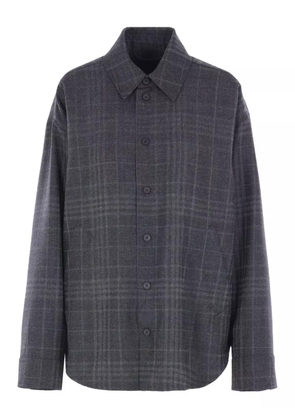 Balenciaga checked wool shirt - Grey