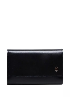 Cartier 2000-2020 logo-plaque leather key case - Black