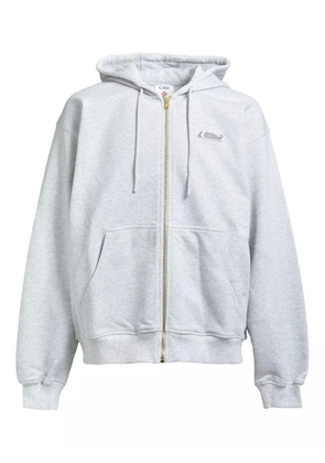 Casablanca zip-up hooded jacket - White