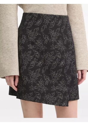 Bruuns Bazaar floral-print asymmetric-design mini skirt - Black