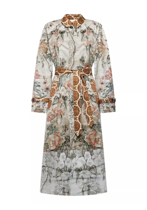 Pierre-Louis Mascia floral-print coat - Grey
