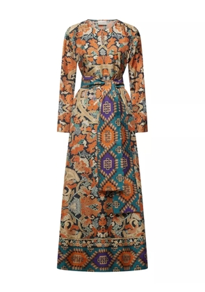 Pierre-Louis Mascia geometric-pattern maxi dress - Neutrals