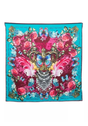 Versace Jeans Couture butterfly crown scarf - Blue
