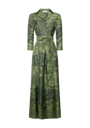 Pierre-Louis Mascia landscape-print shirt maxi dress - Green