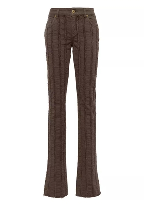Blumarine striped straight-leg trousers - Brown
