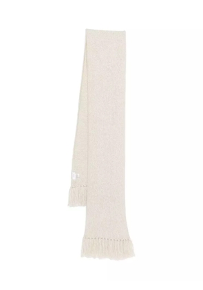 Lardini fringed knitted scarf - Neutrals