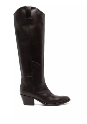 P.A.R.O.S.H. 65mm knee-high leather boots - Brown